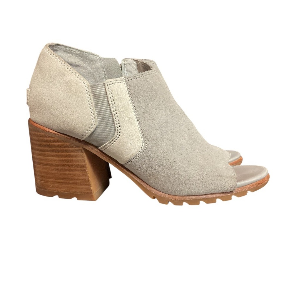 Sorel‎ Nadia Ankle Suede Leather Gray Outdoor Bootie Size 8